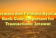 Permata dan Permata Syariah Bank Code, Important for Transactions: Jerawat