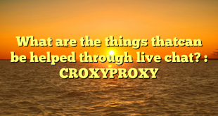 What are the things thatcan be helped through live chat? : CROXYPROXY