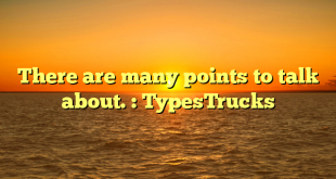 There are many points to talk about. : TypesTrucks