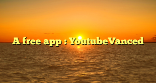 A free app : YoutubeVanced