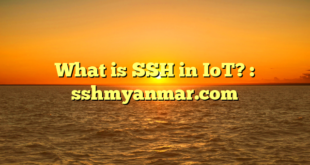 What is SSH in IoT? : sshmyanmar.com